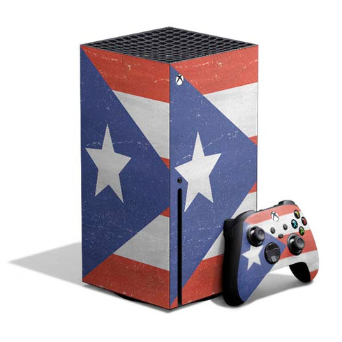 Puerto Rico Flag Distressed Xbox Series X Bundle Skin
